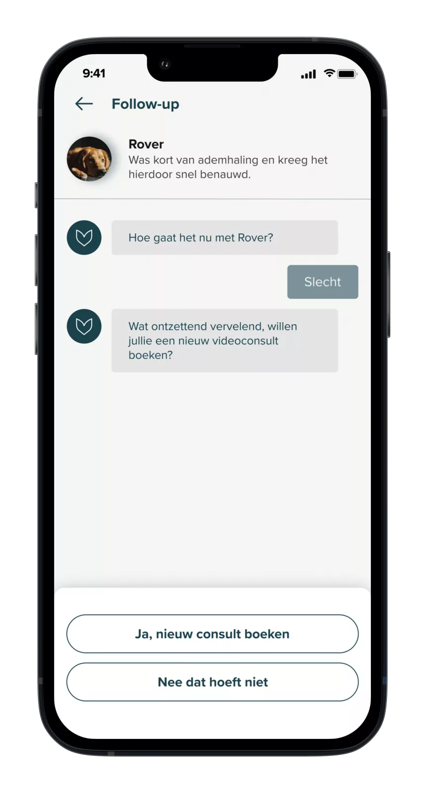 Vetts - Dierenarts follow-up interface