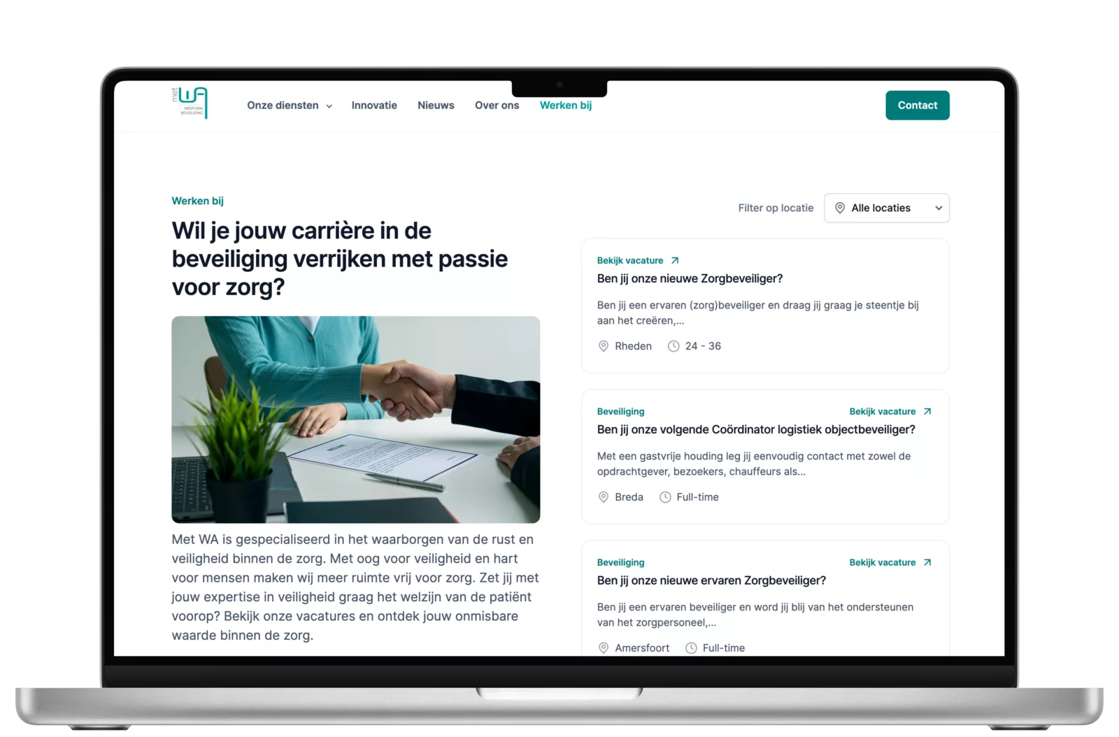 Met WA vacature-overzicht