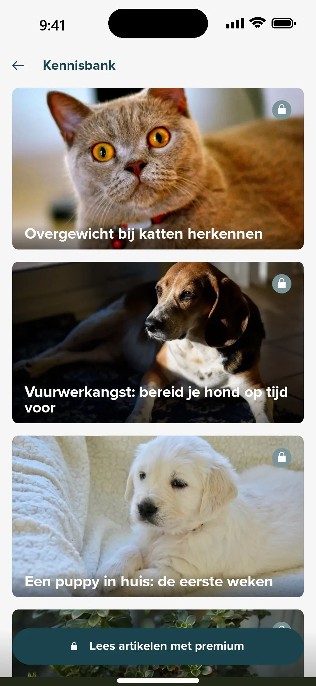 Kennisbank met artikelen, een deel alleen voor premiumleden